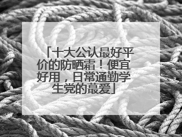 十大公认最好平价的防晒霜！便宜好用，日常通勤学生党的蕞爱