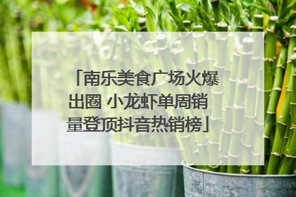 南乐美食广场火爆出圈 小龙虾单周销量登顶抖音热销榜