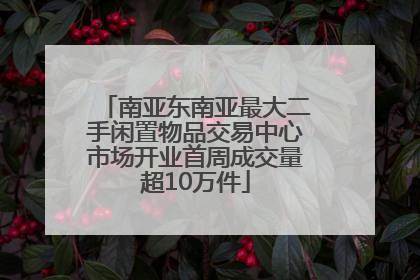 南亚东南亚最大二手闲置物品交易中心市场开业首周成交量超10万件