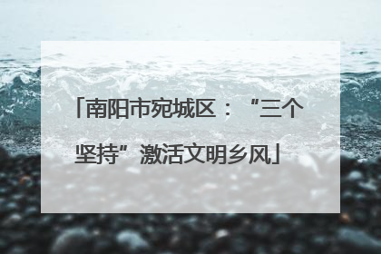 南阳市宛城区：“三个坚持”激活文明乡风
