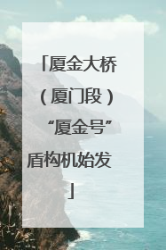 厦金大桥（厦门段）“厦金号”盾构机始发