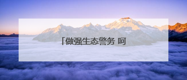 做强生态警务 呵护“森林氧吧”