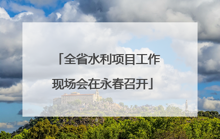 全省水利项目工作现场会在永春召开