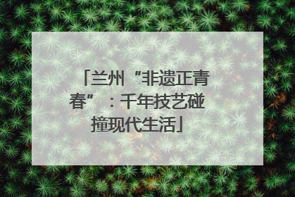 兰州“非遗正青春”：千年技艺碰撞现代生活