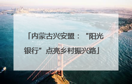 内蒙古兴安盟：“阳光银行”点亮乡村振兴路
