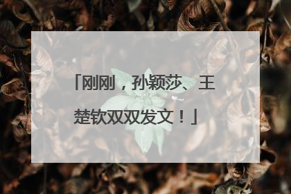 刚刚，孙颖莎、王楚钦双双发文！
