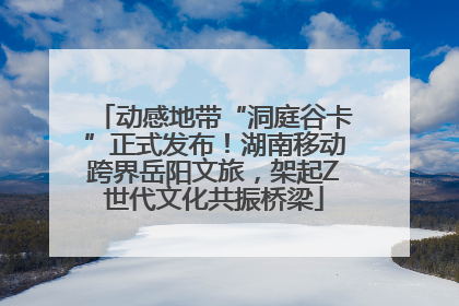 动感地带“洞庭谷卡”正式发布！湖南移动跨界岳阳文旅，架起Z世代文化共振桥梁