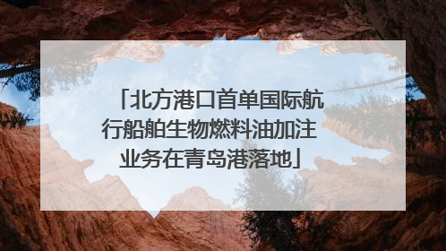 北方港口首单国际航行船舶生物燃料油加注业务在青岛港落地