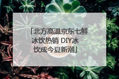 北方高温京东七鲜冰饮热销 DIY冰饮成今夏新潮