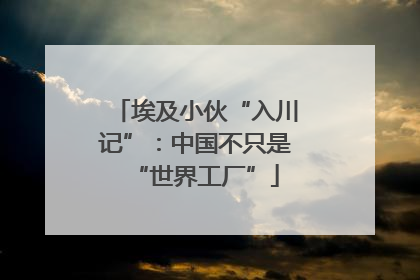 埃及小伙“入川记”：中国不只是“世界工厂”