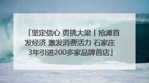 坚定信心 勇挑大梁丨抢滩首发经济 激发消费活力 石家庄3年引进200多家品牌首店