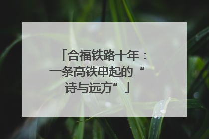 合福铁路十年：一条高铁串起的“诗与远方”