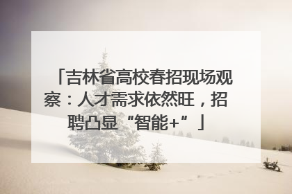 吉林省高校春招现场观察：人才需求依然旺，招聘凸显“智能+”