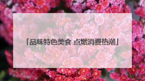 品味特色美食 点燃消费热潮