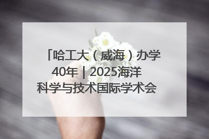 哈工大（威海）办学40年｜2025海洋科学与技术国际学术会议在威海召开