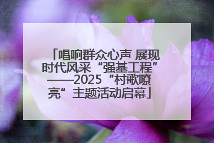 唱响群众心声 展现时代风采“强基工程”——2025“村歌嘹亮”主题活动启幕