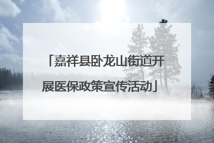 嘉祥县卧龙山街道开展医保政策宣传活动