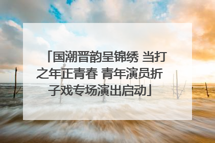 国潮晋韵呈锦绣 当打之年正青春 青年演员折子戏专场演出启动