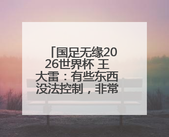 国足无缘2026世界杯 王大雷：有些东西没法控制，非常遗憾