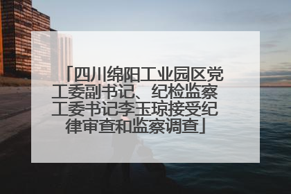 四川绵阳工业园区党工委副书记、纪检监察工委书记李玉琼接受纪律审查和监察调查