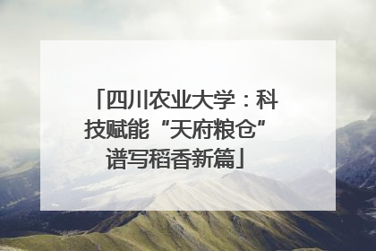 四川农业大学：科技赋能“天府粮仓”谱写稻香新篇