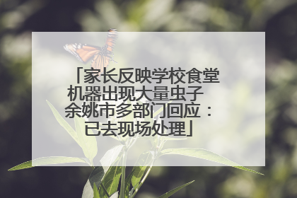 家长反映学校食堂机器出现大量虫子 余姚市多部门回应：已去现场处理
