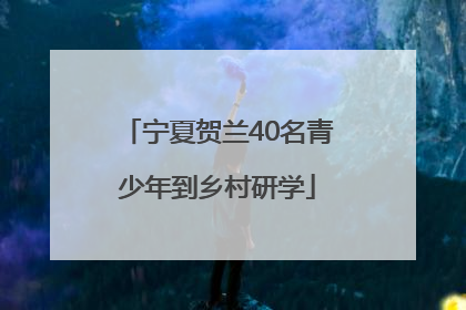 宁夏贺兰40名青少年到乡村研学