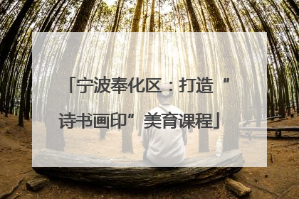 宁波奉化区：打造“诗书画印”美育课程