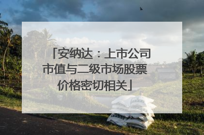 安纳达：上市公司市值与二级市场股票价格密切相关