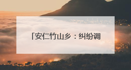 安仁竹山乡：纠纷调解成功率达98%