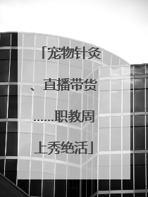宠物针灸、直播带货……职教周上秀绝活