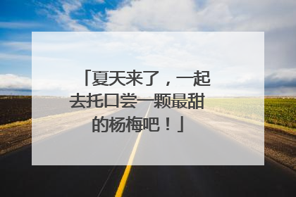 夏天来了，一起去托口尝一颗最甜的杨梅吧！