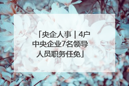 央企人事｜4户中央企业7名领导人员职务任免