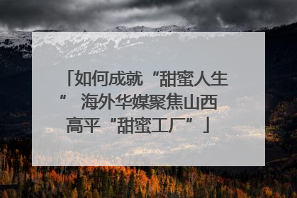 如何成就“甜蜜人生” 海外华媒聚焦山西高平“甜蜜工厂”