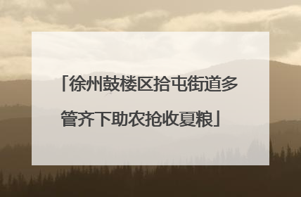 徐州鼓楼区拾屯街道多管齐下助农抢收夏粮