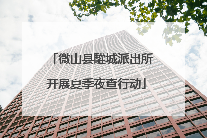 微山县驩城派出所开展夏季夜查行动