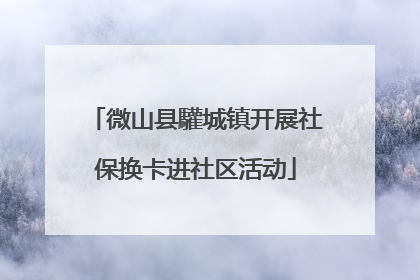 微山县驩城镇开展社保换卡进社区活动