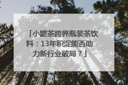 小罐茶跨界瓶装茶饮料：13年积淀能否助力新行业破局？