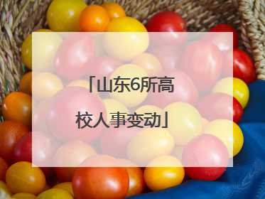 山东6所高校人事变动