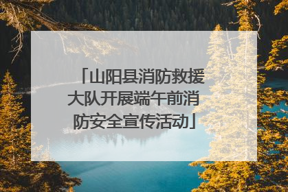 山阳县消防救援大队开展端午前消防安全宣传活动