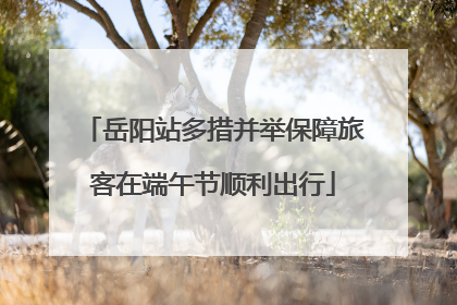 岳阳站多措并举保障旅客在端午节顺利出行