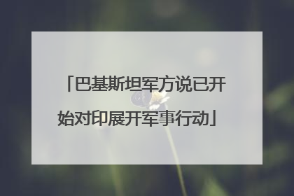 巴基斯坦军方说已开始对印展开军事行动