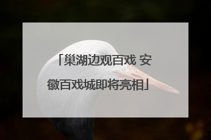 巢湖边观百戏 安徽百戏城即将亮相