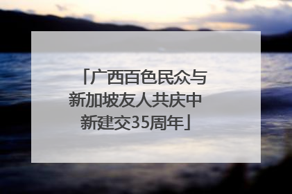 广西百色民众与新加坡友人共庆中新建交35周年