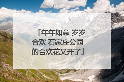 年年如意 岁岁合欢 石家庄公园的合欢花又开了