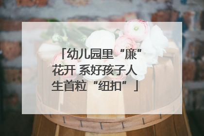 幼儿园里“廉”花开 系好孩子人生首粒“纽扣”