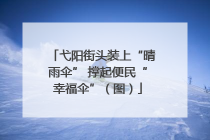 弋阳街头装上“晴雨伞” 撑起便民“幸福伞”（图）