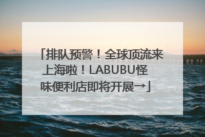排队预警！全球顶流来上海啦！LABUBU怪味便利店即将开展→