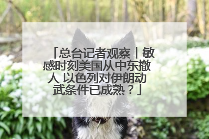 总台记者观察丨敏感时刻美国从中东撤人 以色列对伊朗动武条件已成熟？