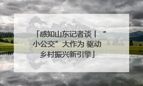感知山东记者谈丨“小公交”大作为 驱动乡村振兴新引擎